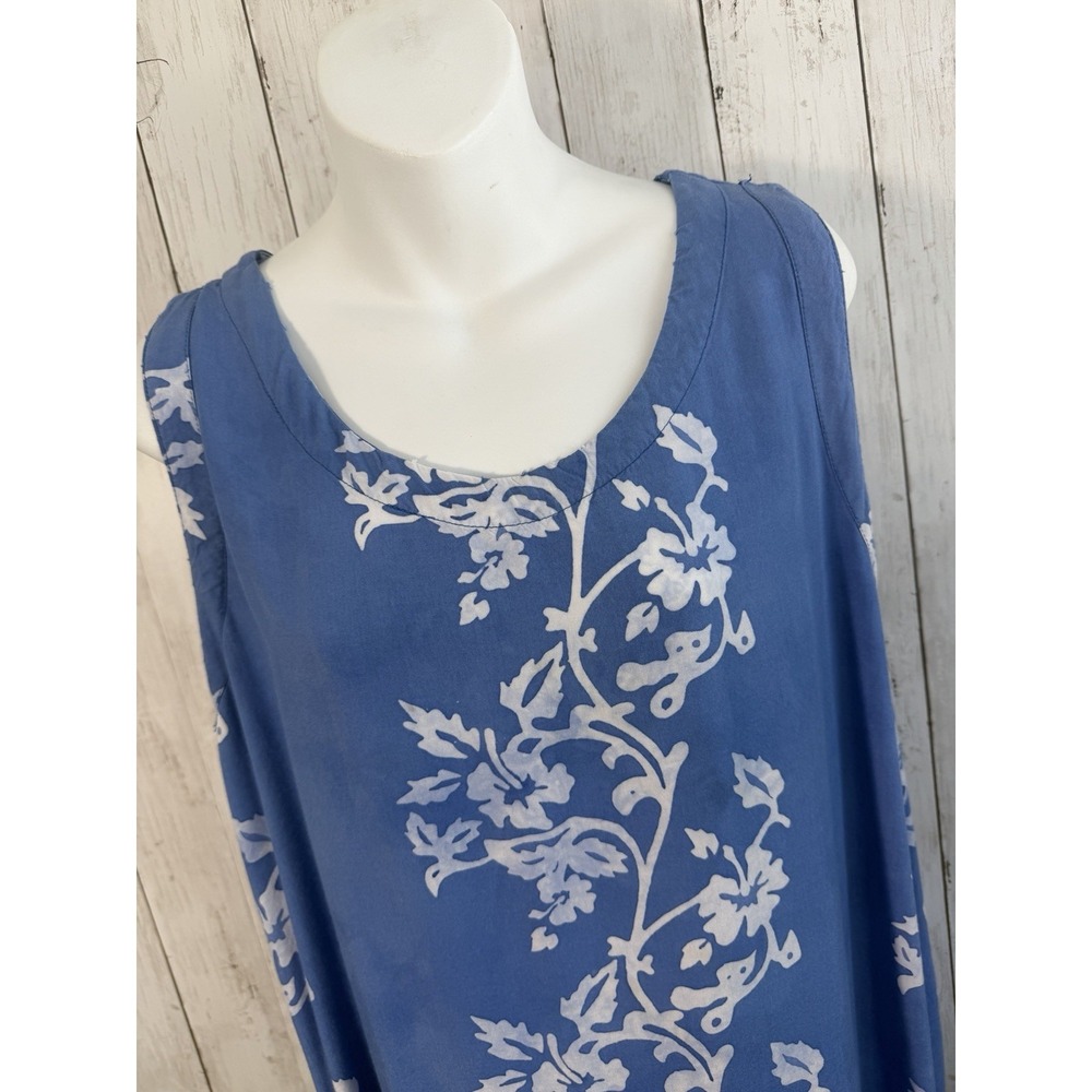 Women's Hawaiian Honolulu Jsian Style Collection Dress Size XL Blue Floral